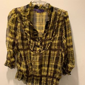 Houndstooth chiffon top !